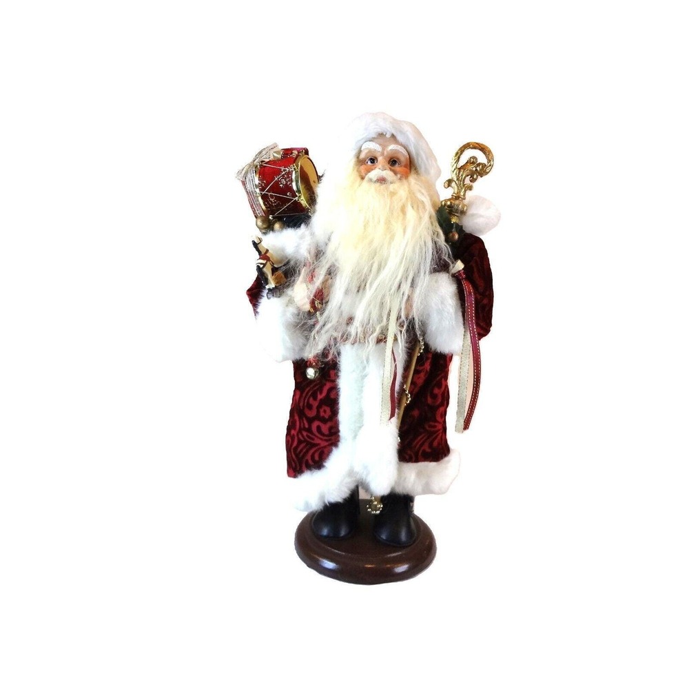 Santa Claus - In the style of Bernard Claus-Red and White- on round platform